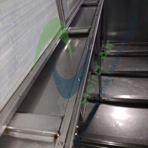 Steam coil cleaning service showing clean, sanitized metal surfaces with visible shine, emphasizing eco-friendly cleaning effectiveness by Steira Air.