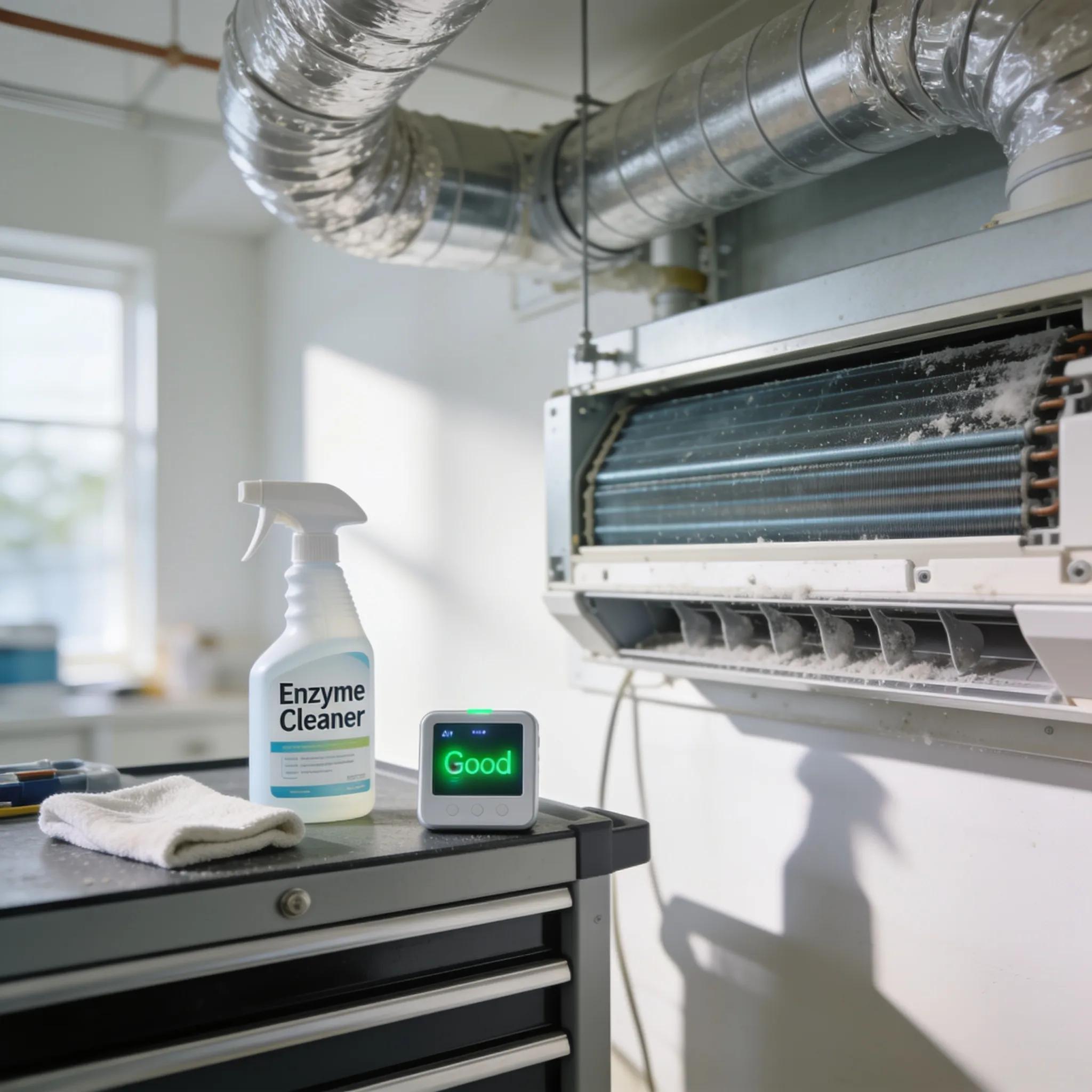 Well-maintained HVAC system showcasing benefits of enzyme cleaning solutions