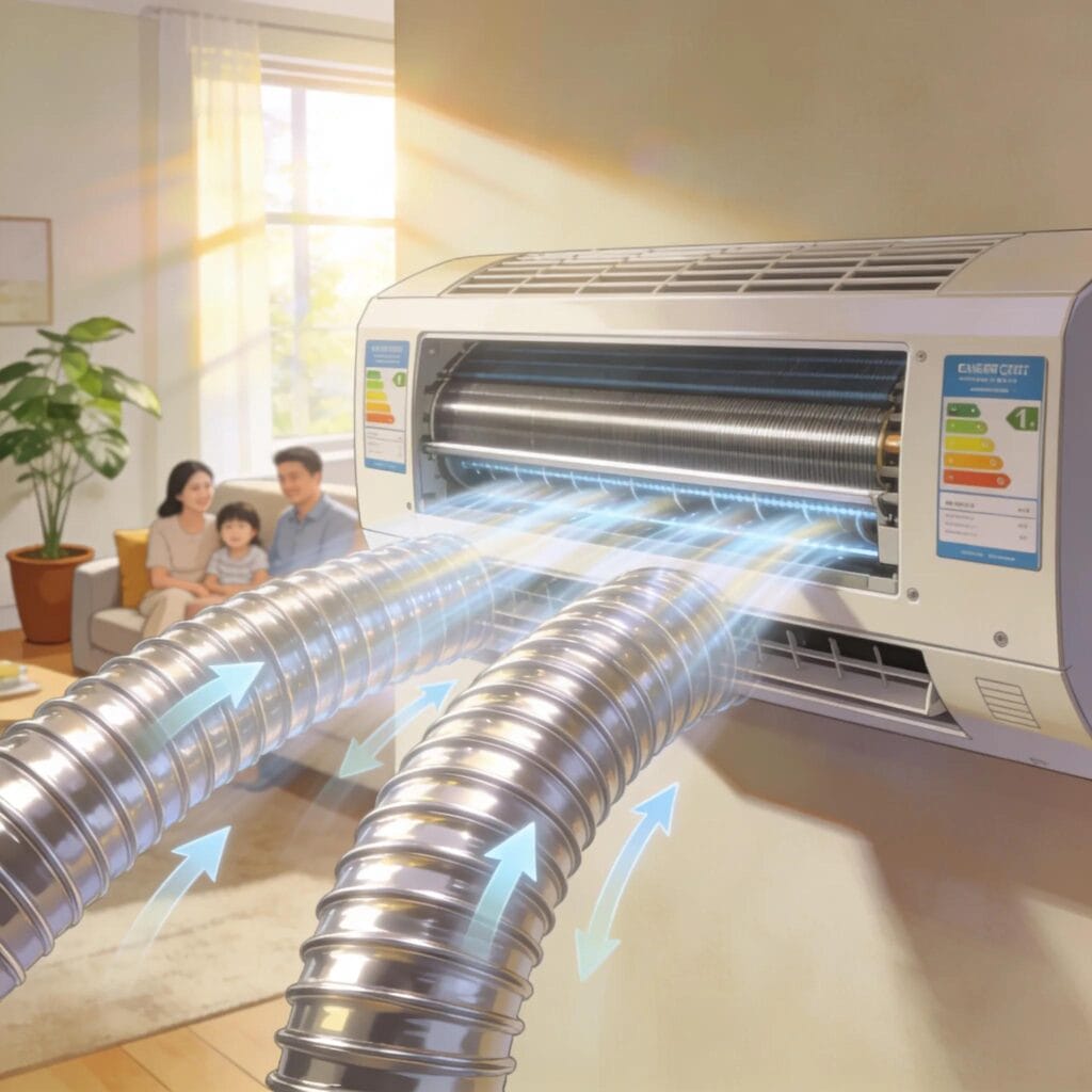 Clean HVAC coils showing enhanced airflow and energy efficiency benefits