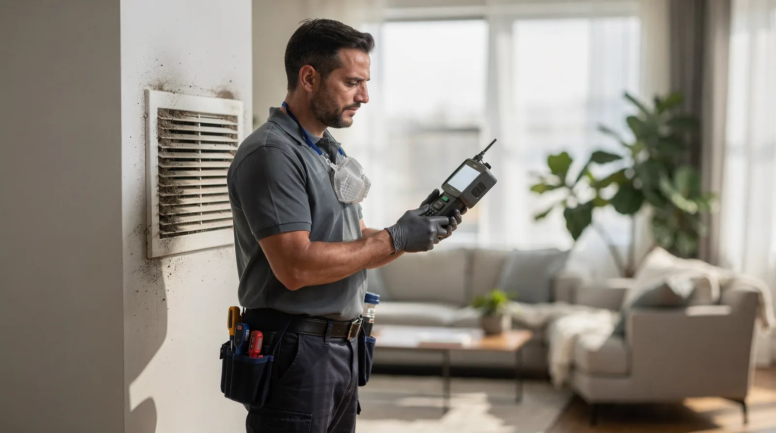 Inspections begin with a thorough visual examination of affected or at-risk areas.; Comprehensive inspections combine